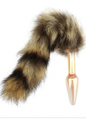 CENSAN Tilki Kuyruklu Cam Anal Plug 11cm ap 25mm